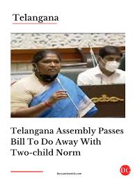 telangana abolishes two child norm for local elections