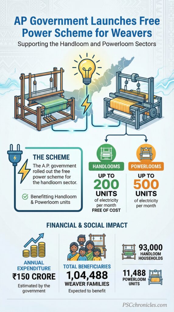 ap free power scheme for weavers