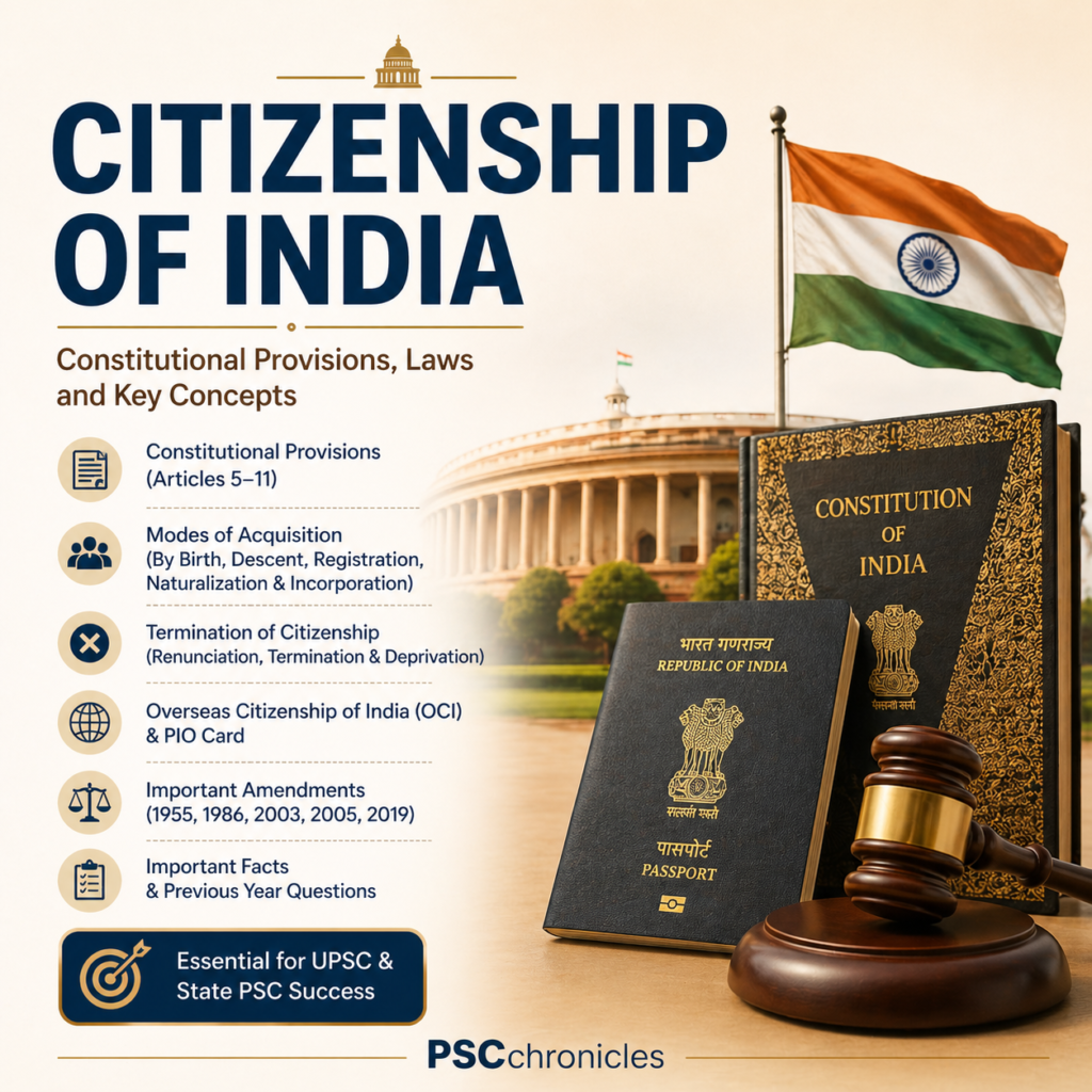 citizenship of india mcqs