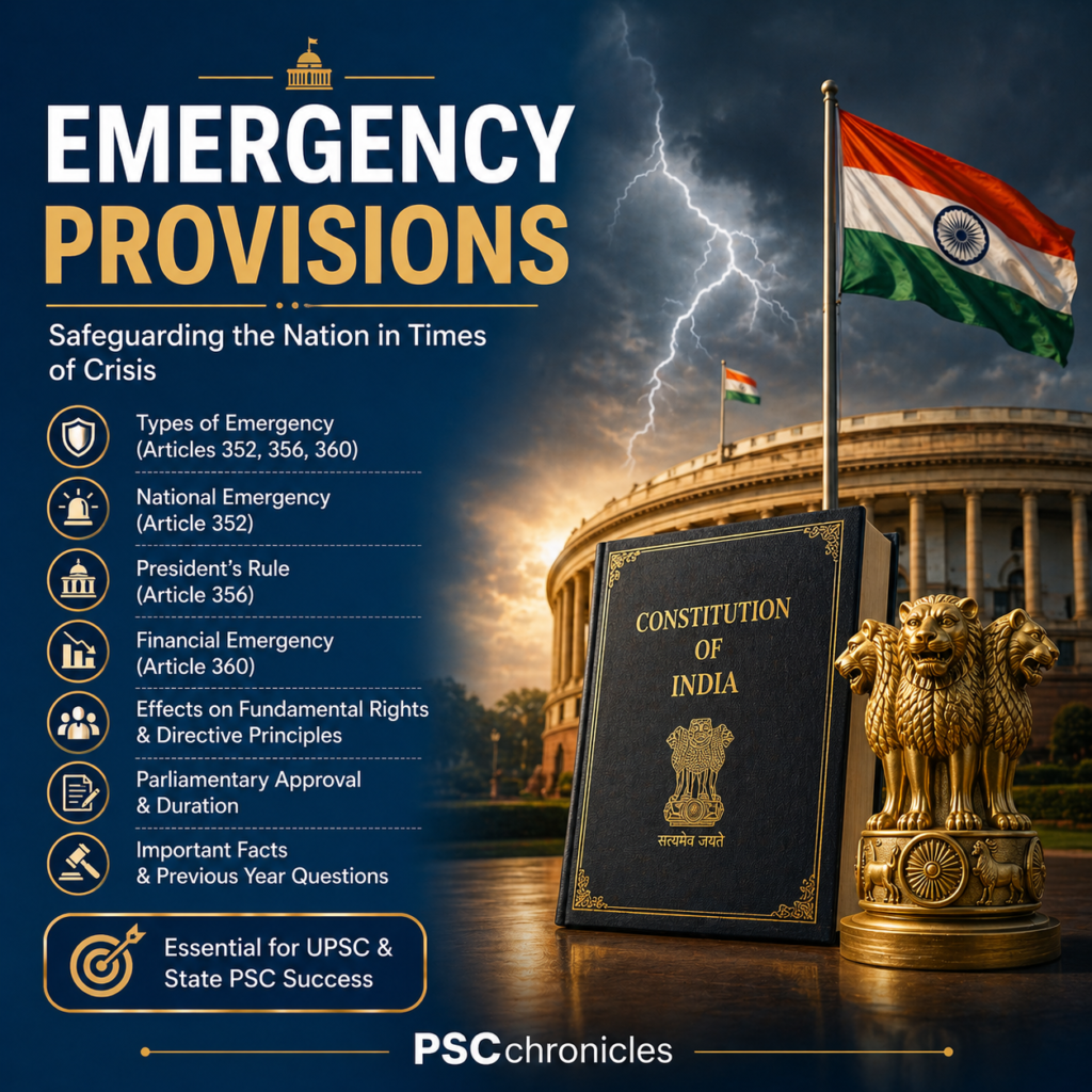 emergency provisions mcqs
