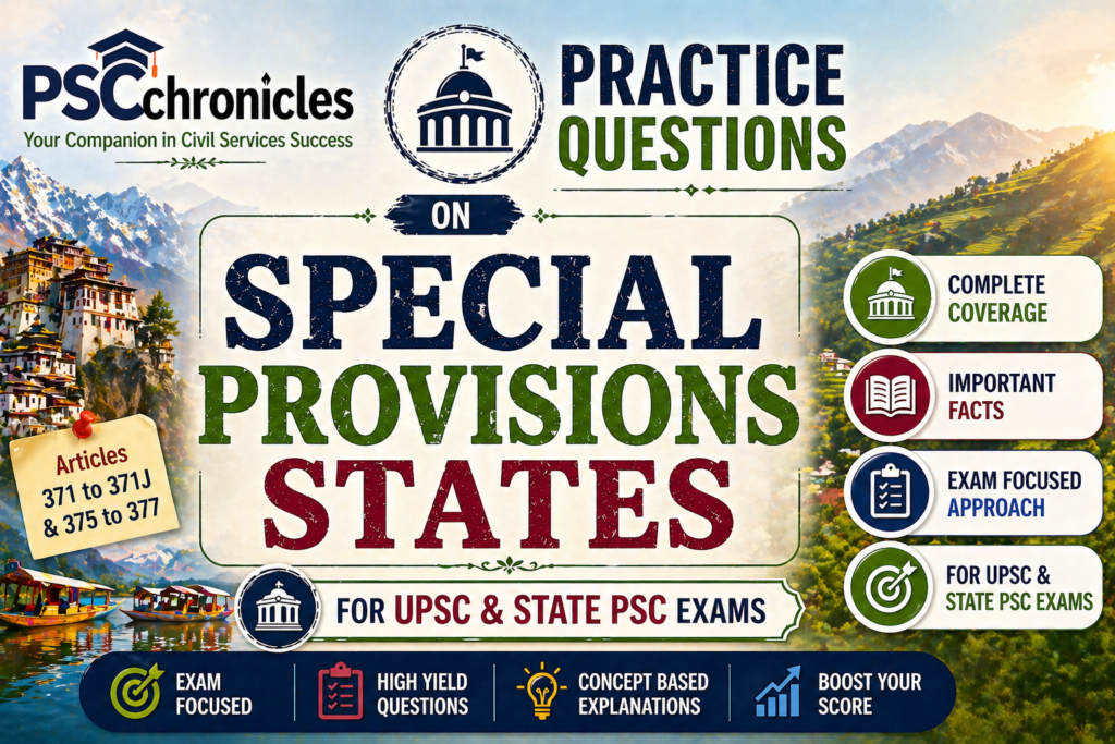 mcqs on special provisions for states
