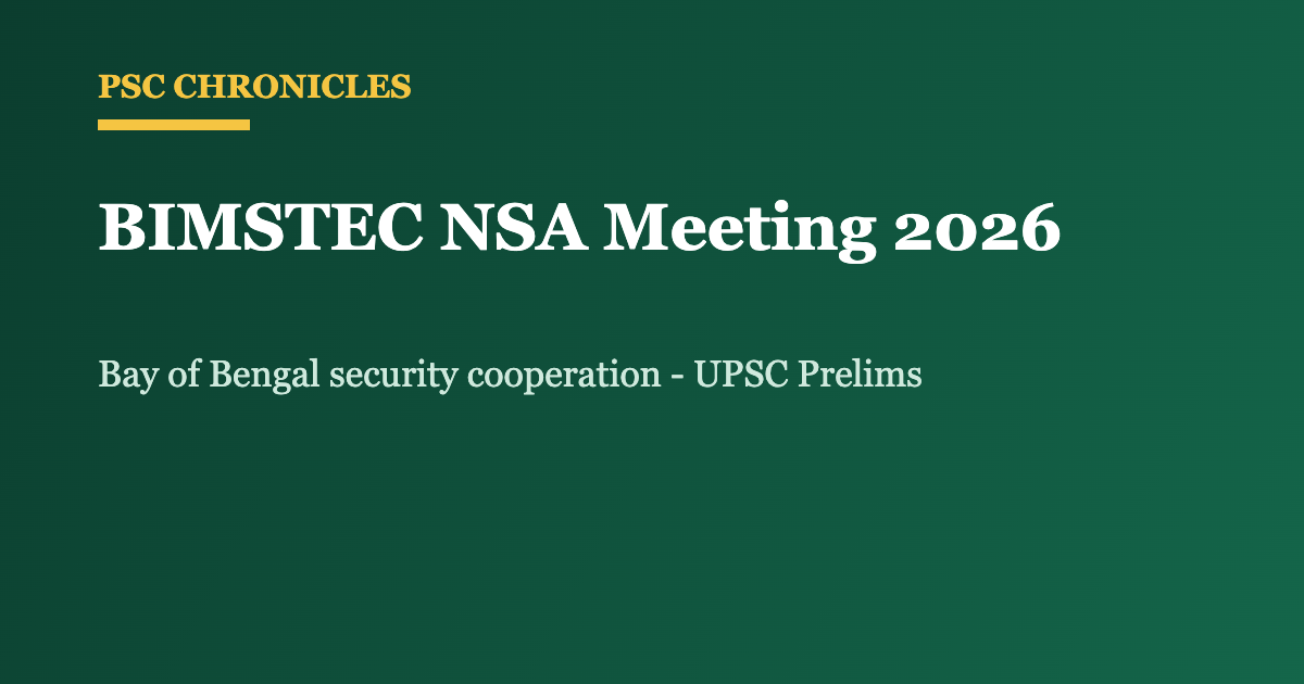 BIMSTEC NSA meeting hosted by India in New Delhi
