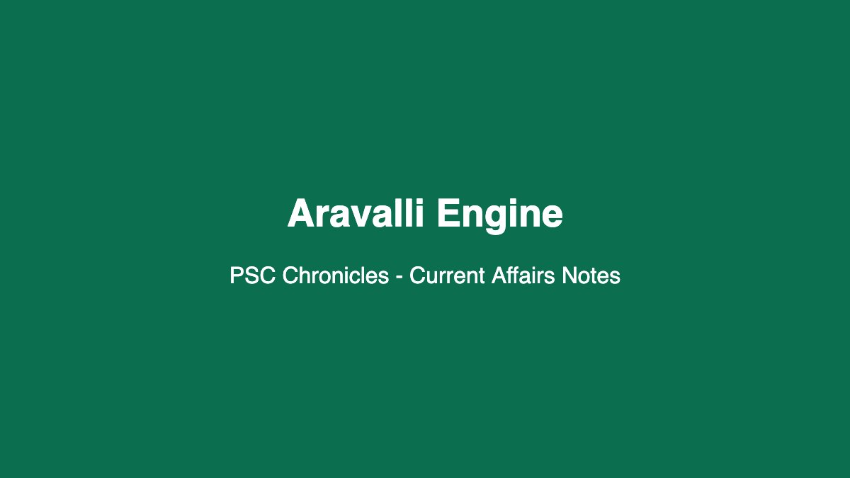 Aravalli engine