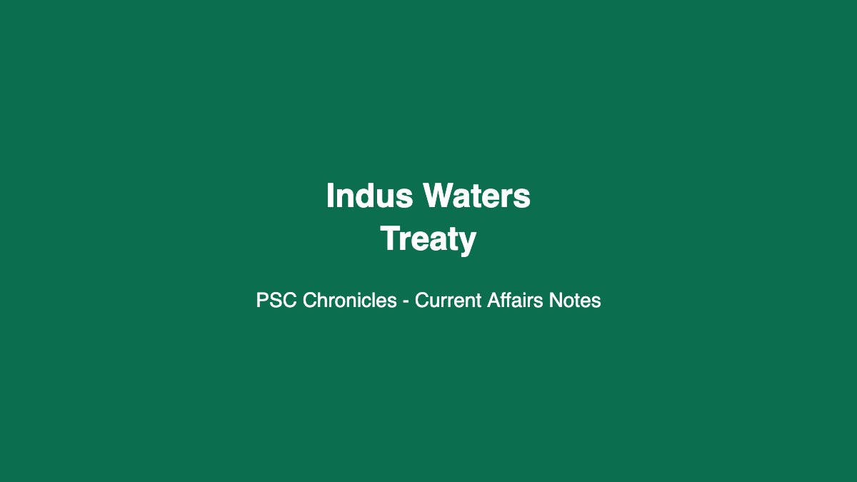 Indus Waters Treaty
