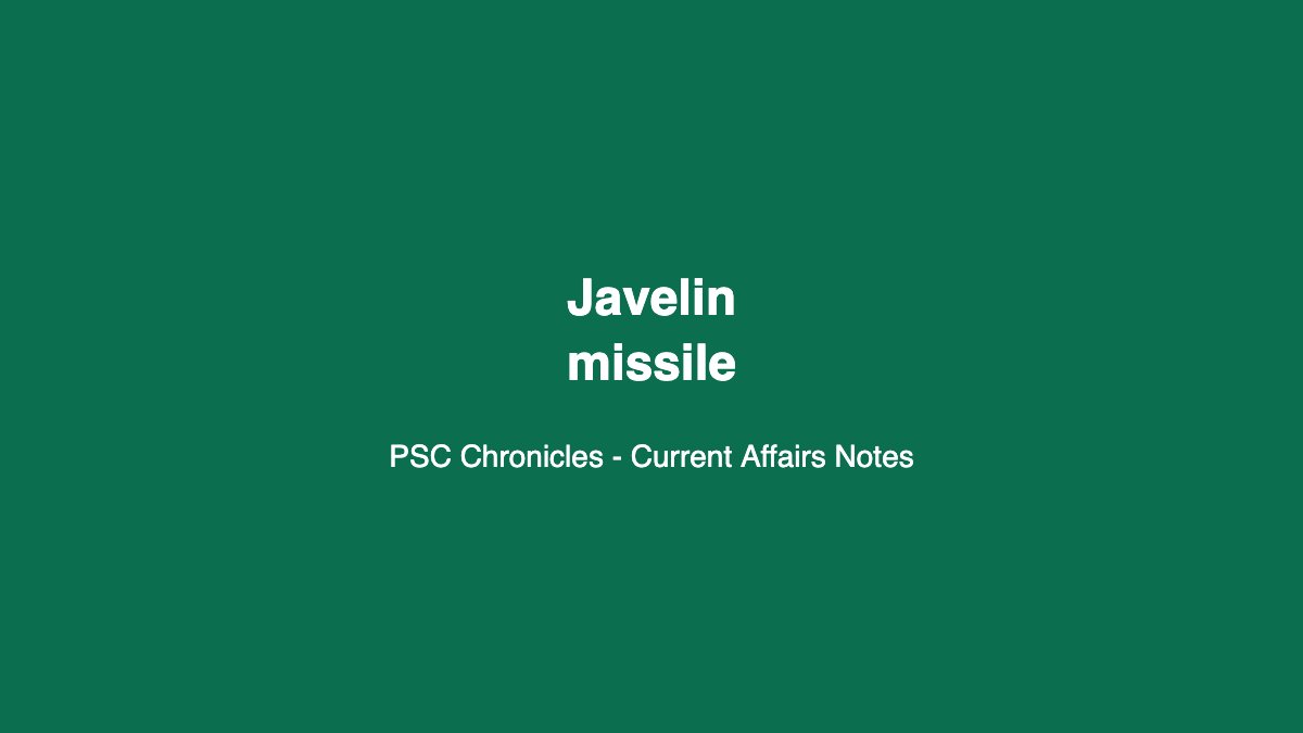 Javelin missile