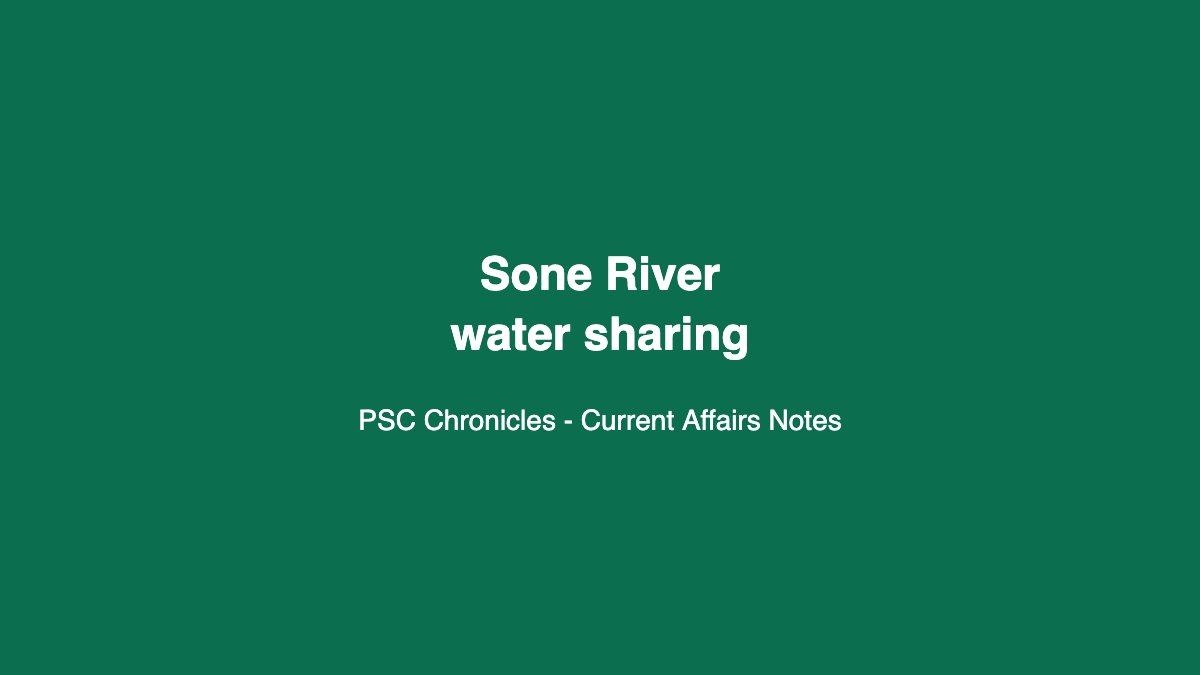 Sone River water sharing