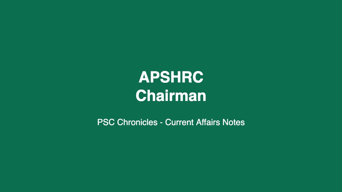 APSHRC Chairman