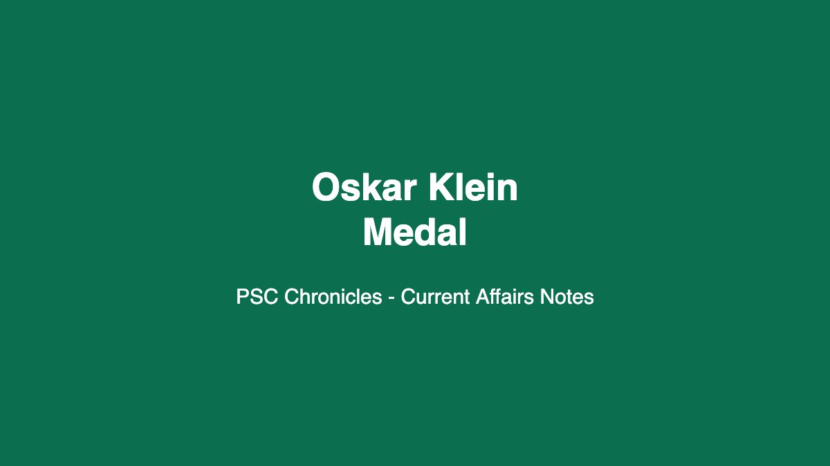 Oskar Klein Medal