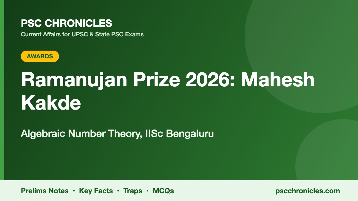 Ramanujan Prize 2026