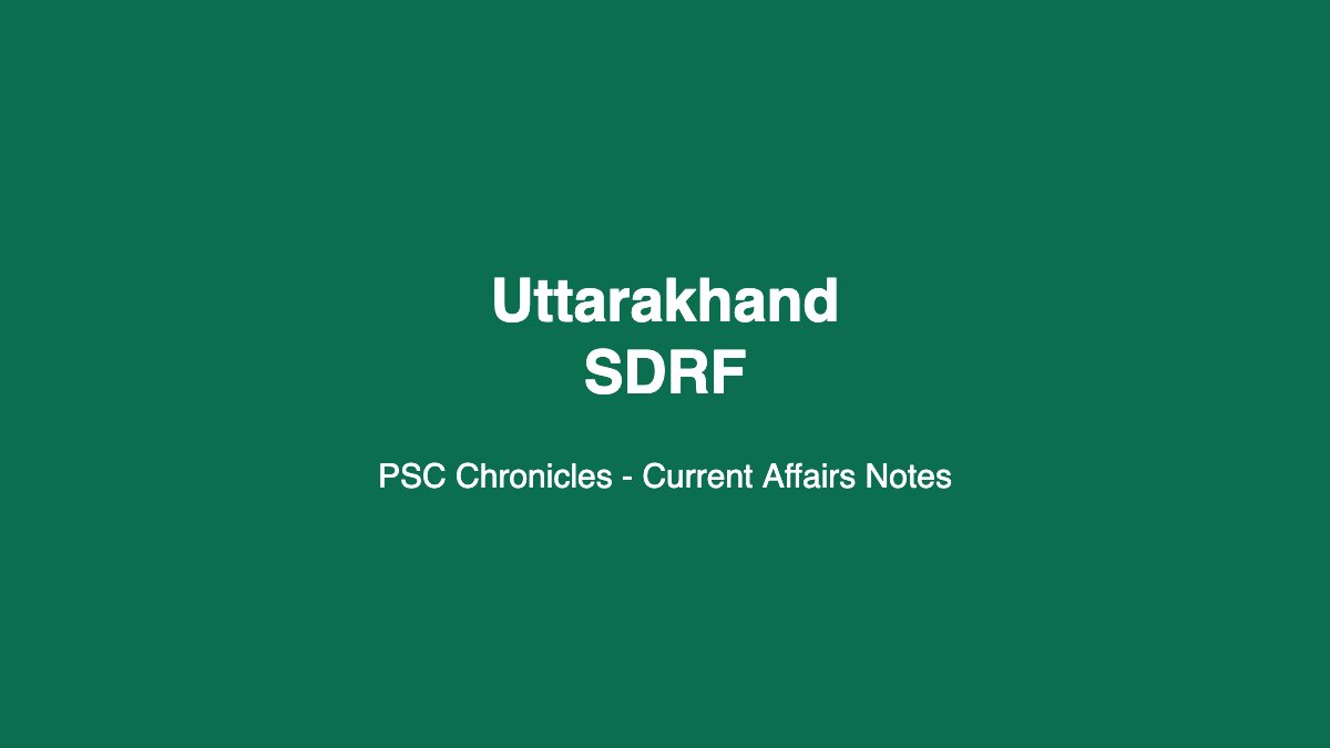 Uttarakhand SDRF